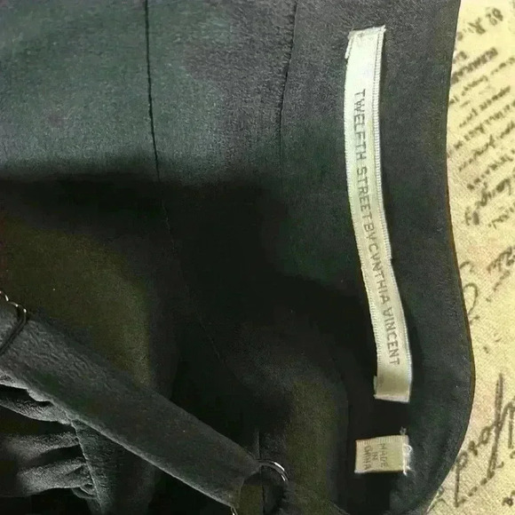 Twelfth Street By Cynthia Vincent Authentic 100% Silk Maxi W/ Slit & Pockets, 0 - Picture 9 of 10